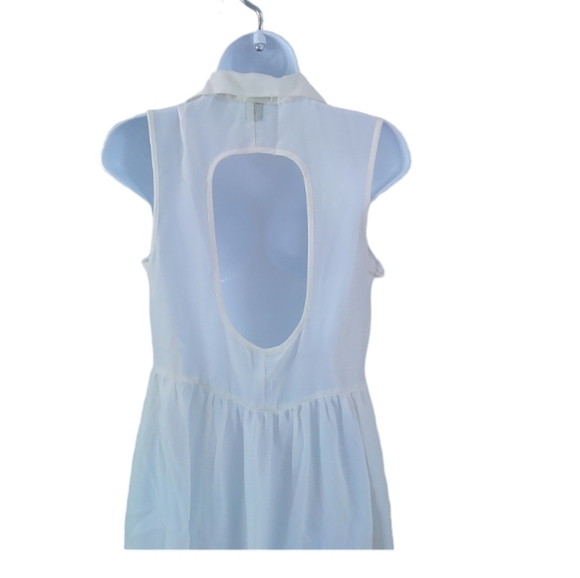 [Wet Seal]  Sheer Chiffon Top Off White Size Medium - Picture 3 of 7